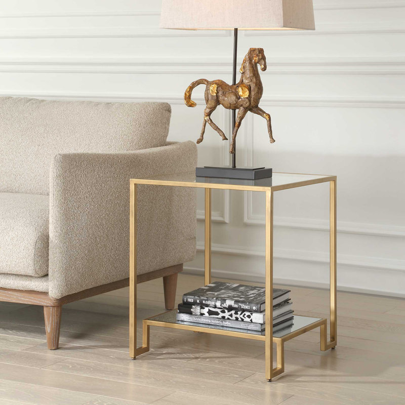 Table de bout abstraite avec rangement