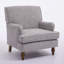 Fauteuil d'appoint ergonomique vintage en lin pour le salon et la chambre à coucher