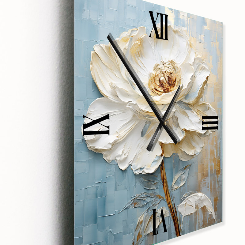 Ebian - Ranunculus Modern Wall Clock, Small