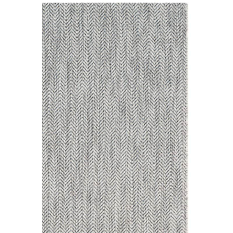 Arneshia Power Loom Gray/Navy Indoor/Outdoor Area Rug, Rectangle 10' x 14'