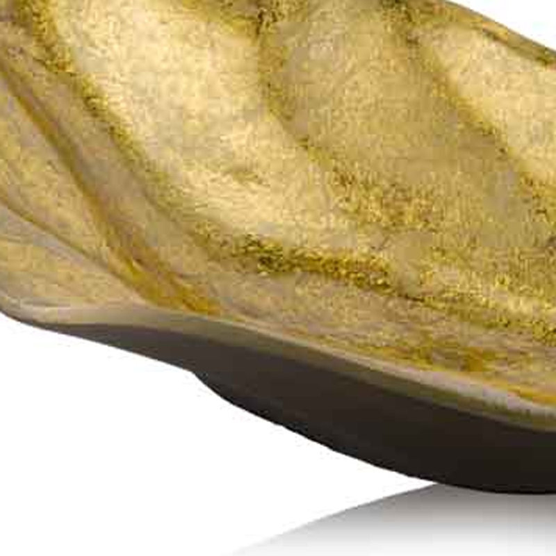 Demers 18" Gold Modern Wavy Aluminum Centerpiece Bowl