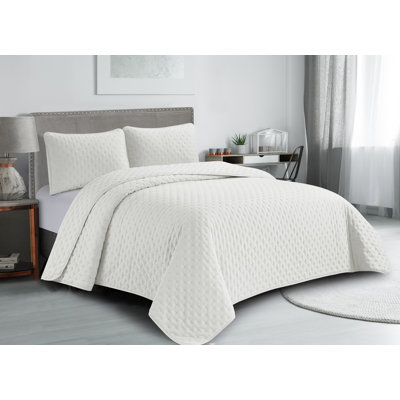 Parure de lit Pinsonic ultra douce Swift Home – Hypoallergénique, toutes saisons, matelassage au point de croix