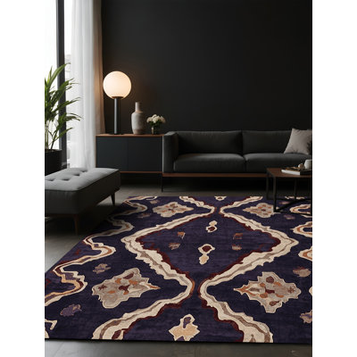 Tapis mauve soyeux et moelleux