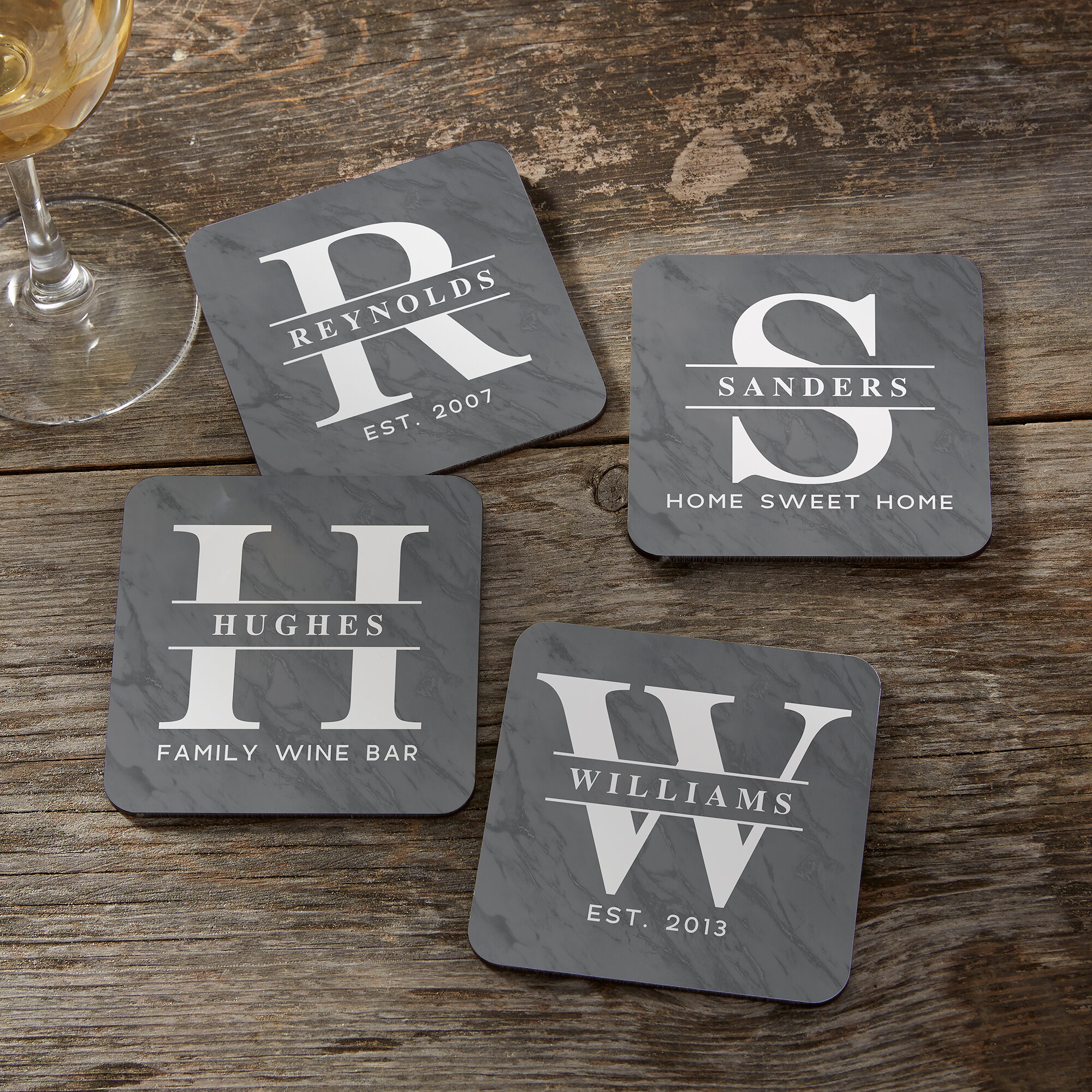 Lavish Last Name Square 1 Piece Coaster