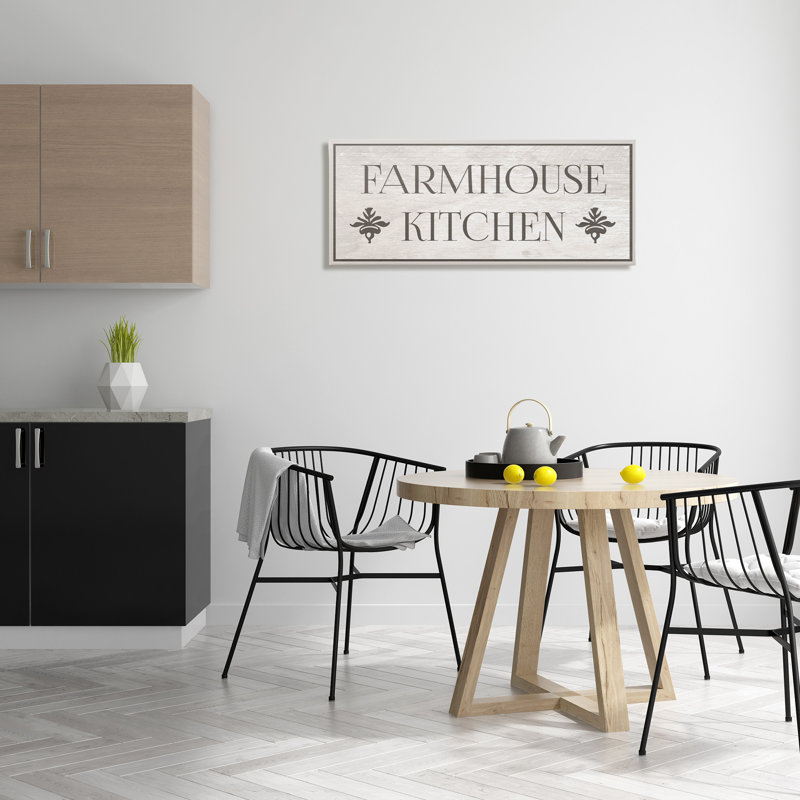 «Farmhouse Kitchen Typographie», art textuel sur toile, H 17 po x l 40 po
