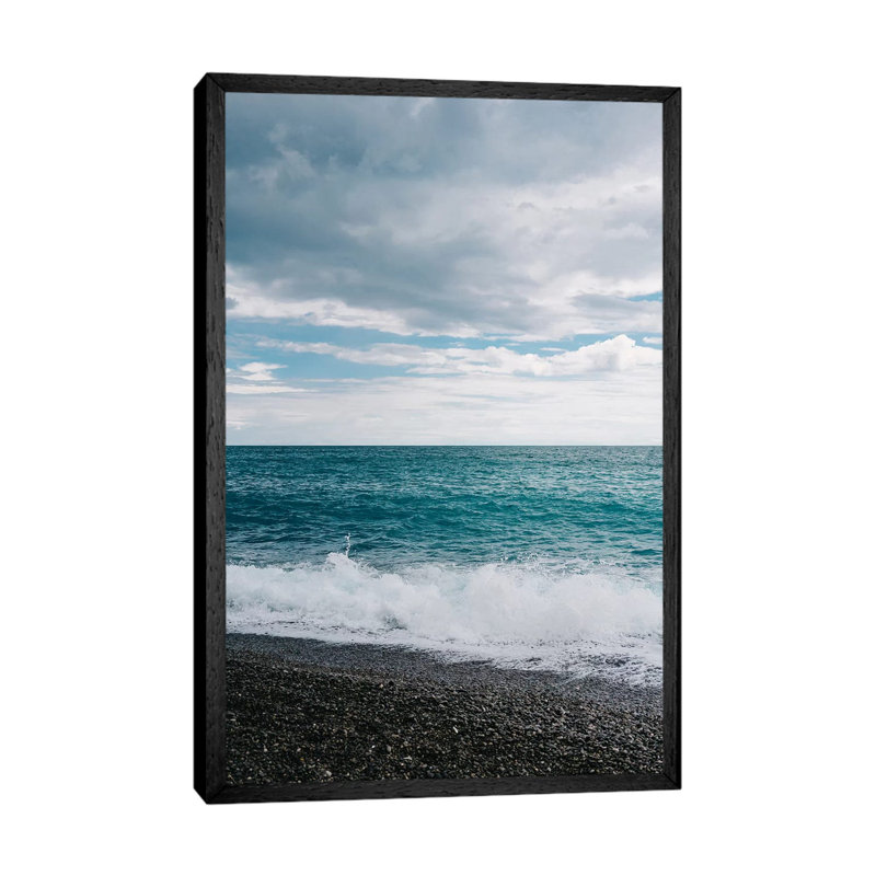 Amalfi Coast Water IV by Bethany Young - Print on Canvas, 101.6cm H x 66.04cm W x 3.81cm D, Black Framed