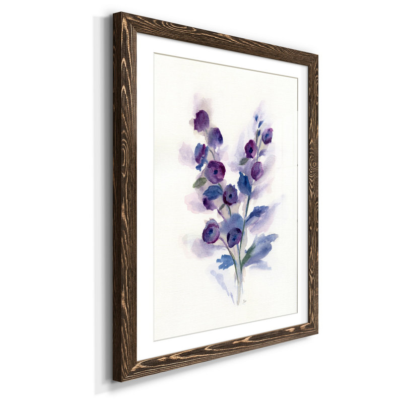 «Pretty in Purple I», reproduction d'art sur papier encadré, Noyer, H 31,5 po x l 23,5 po x P 1,5 po