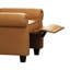 Fauteuil inclinable orange - Pieds en bois, cuir technique doux pour un fauteuil de salon relaxant réglable, pieds décoratifs