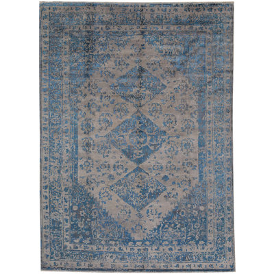 Neo Villa Oriental Area Rug in Beige/Blue
