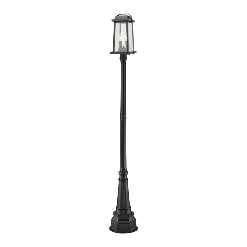 Lampadaire 97 po 2 lumières Sisto, Noir