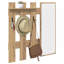 Wall-Mounted Coat Rack With Mirror 100 X 10 X 100 Cm-1447903630
