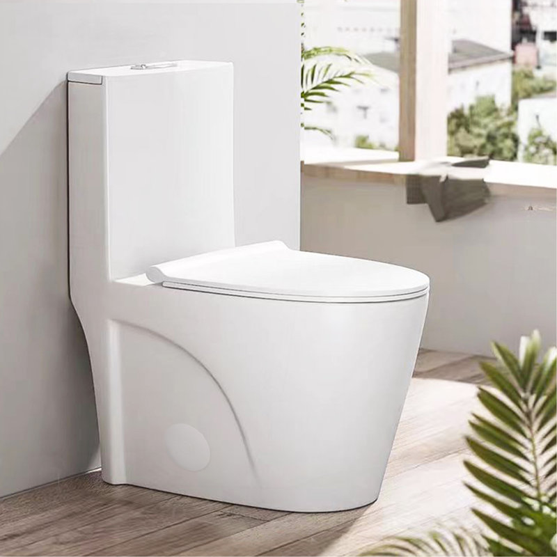 1.1/1.6 GPF Dual Flush One-Piece Toilet, Glossy White