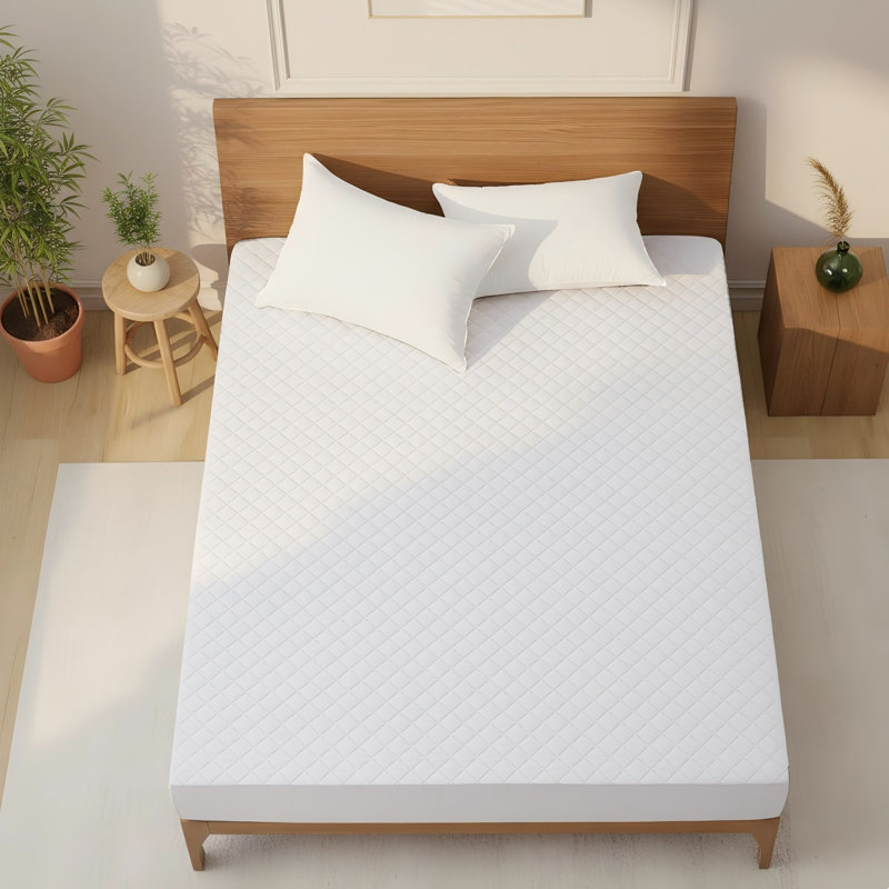 Waterproof Down Alternative Mattress Protector, Twin, White