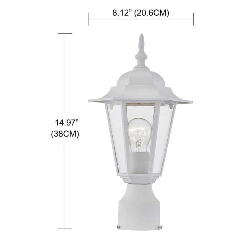 Lampadaire d'extérieur imperméable Berkett, Blanc