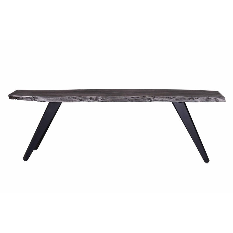 Banc de salle à manger en bois et métal 60 po Eual, Gris
