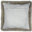 Ensemble de deux coussins carrés en peau de mouton naturelle taupe