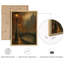 «Golden Bridge Autumn», reproduction d'art encadrée «Misty River and Streetlight» pour un décor d'automne élégant-119347033-119347029