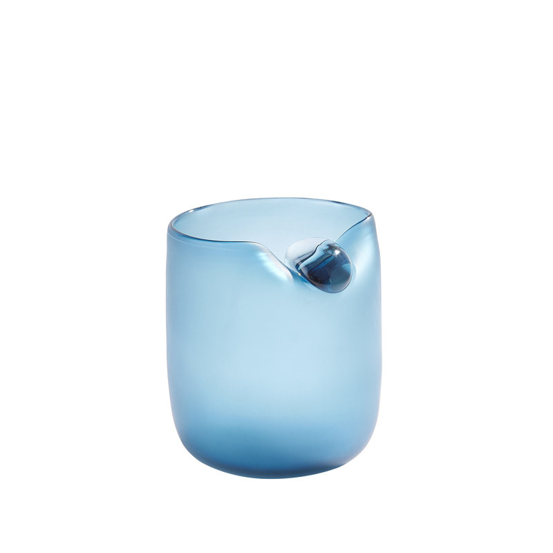 Poise Vase, 8" H x 6.5" W x 6.5" D, Blue