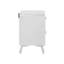 Table de chevet 2 tiroirs avec double port USB, blanc brillant