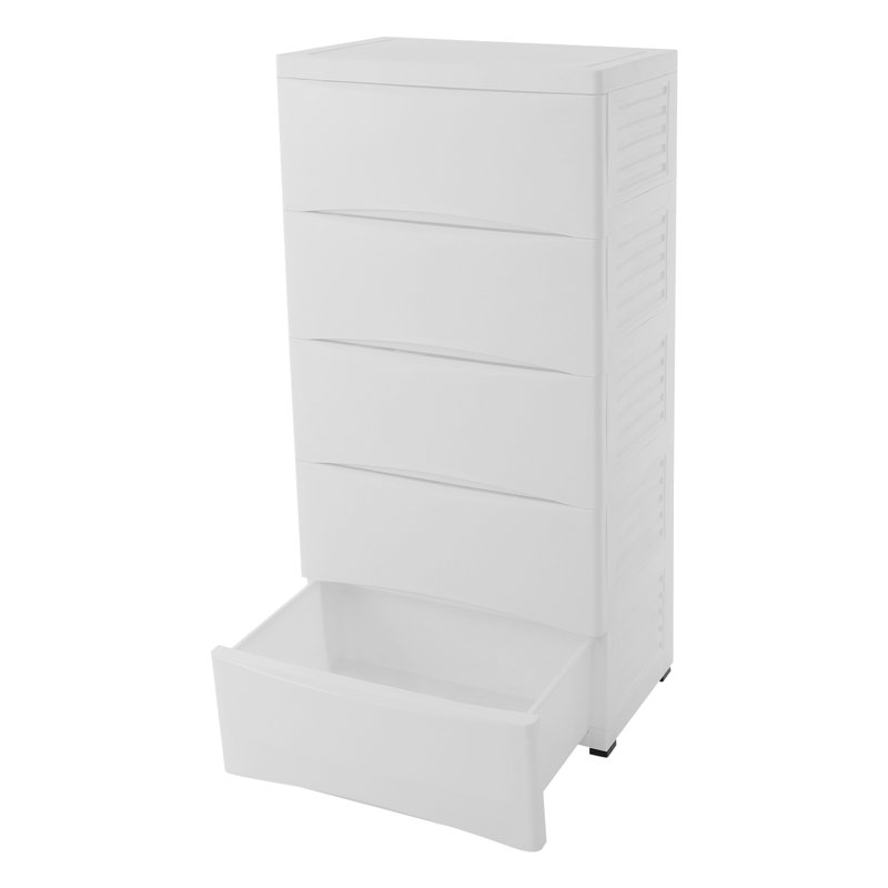 Simplistic 5 Drawer 22.83" W Lingerie Chest, White