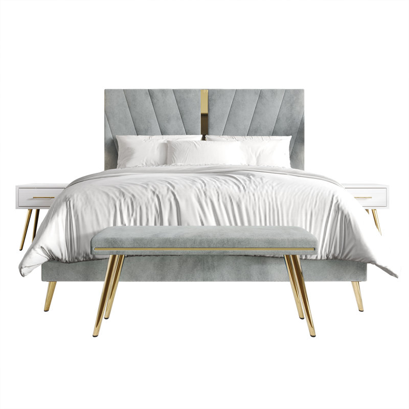 Lakeysa Piece Bedroom Set, Silver Grey, Full