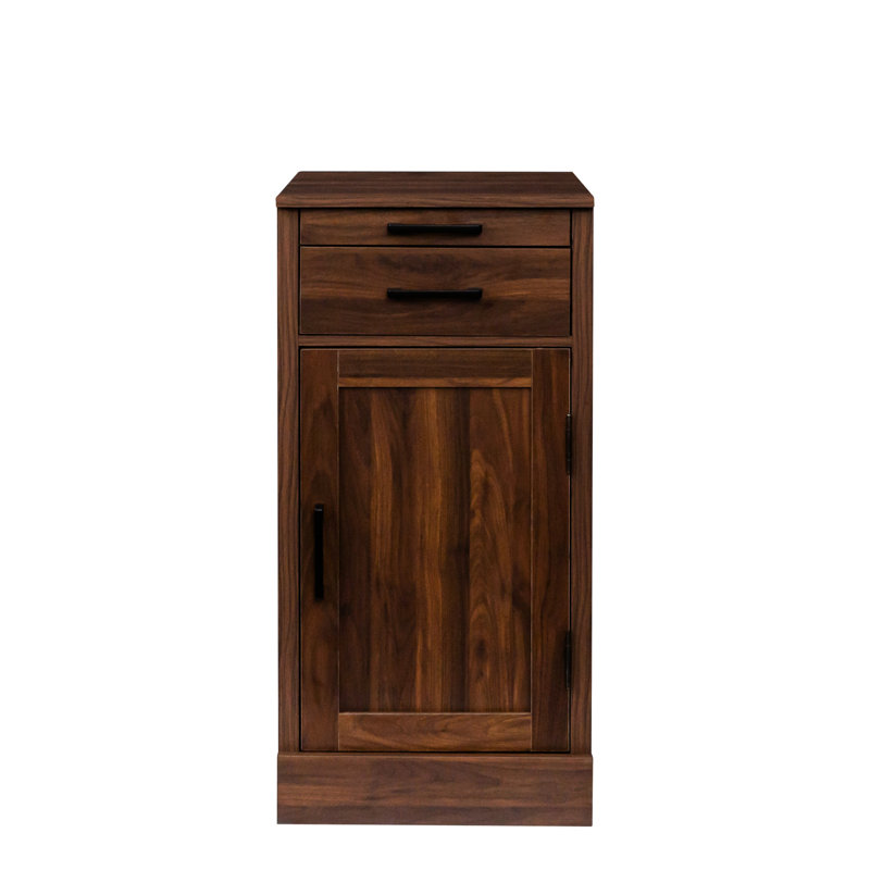 Buffet modulaire en noyer brun pour créer un bar à vin accueillant