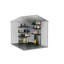 Ensemble de tablettes de rangement Keter, ensemble de rangement renforcé en acier de 40 po avec supports robustes et rails, noir