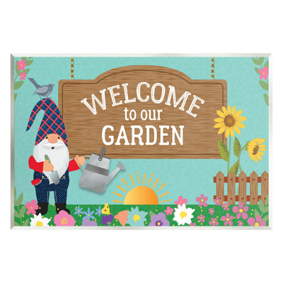 Welcome To Our Garden, gnome, estampe numérique par Linda Birtel