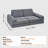 Kids Couch, 10Pcs Modular Kids Play Couch, Toddler Couch Sofa Bed, Kids Chair Seat Playroom Furniture, Kids Sofa with Removable Cover for Kids Girls & Boys, Grey