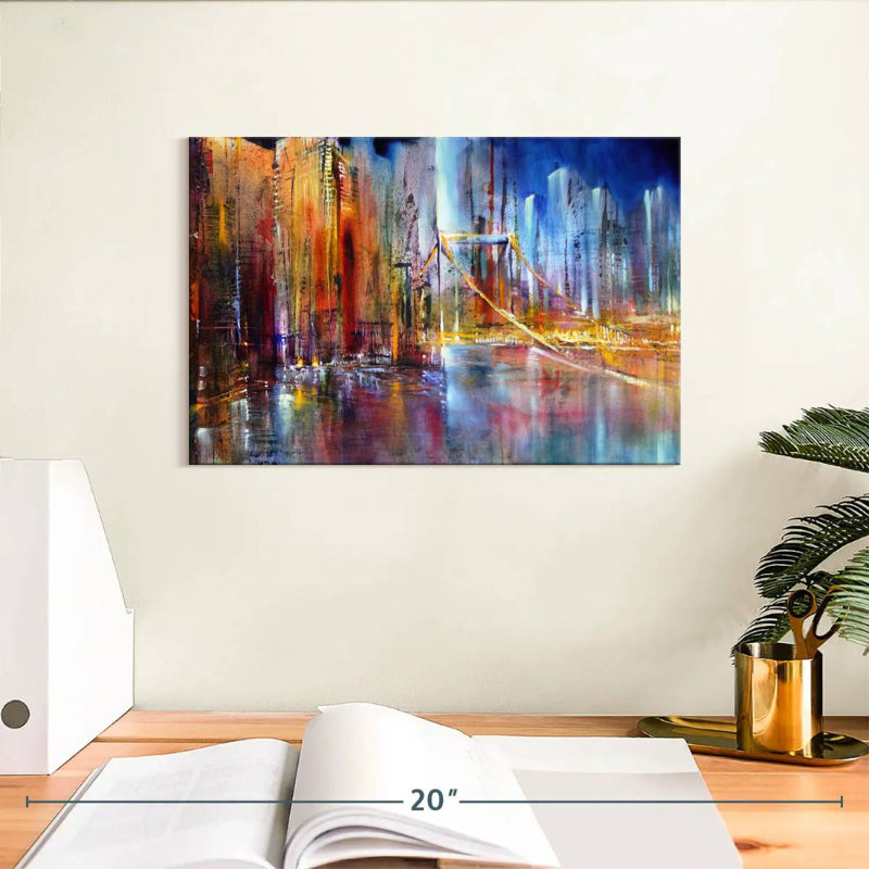 Avery Vibrant Cityscape, 8" H x 12" W