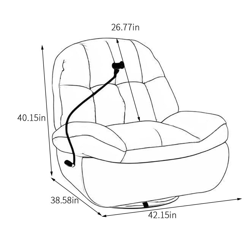 Fauteuil inclinable Tessibel, Ivoire