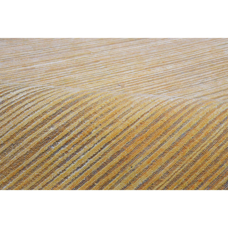 Hand Woven Silk and Wool Area Rug, Rectangle 8' x 10'
