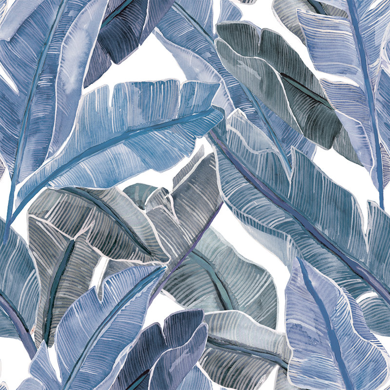 Papier peint adhésif Bahama Palm, Brise indigo