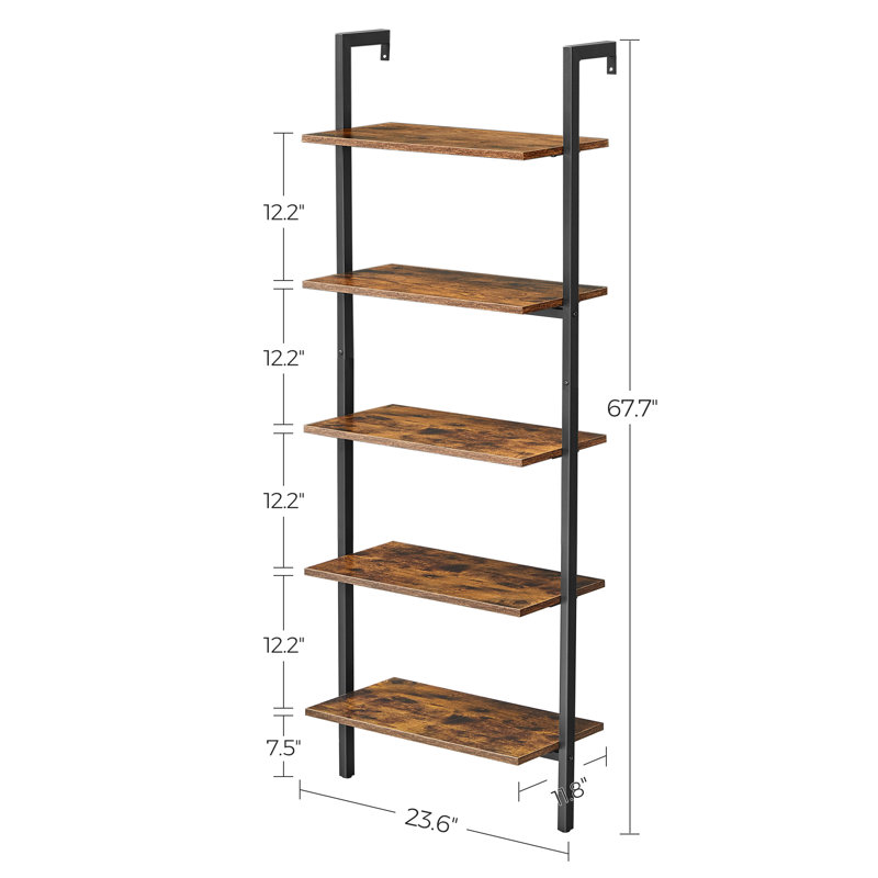 Bibliothèque échelle Keemora, (5 tablettes) H 67,7 po x l 23,6 po x P 11,8 po