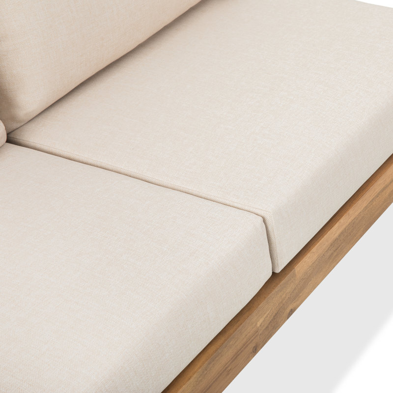 Weslyn Solid Wood Patio Loveseat (Set of 2)