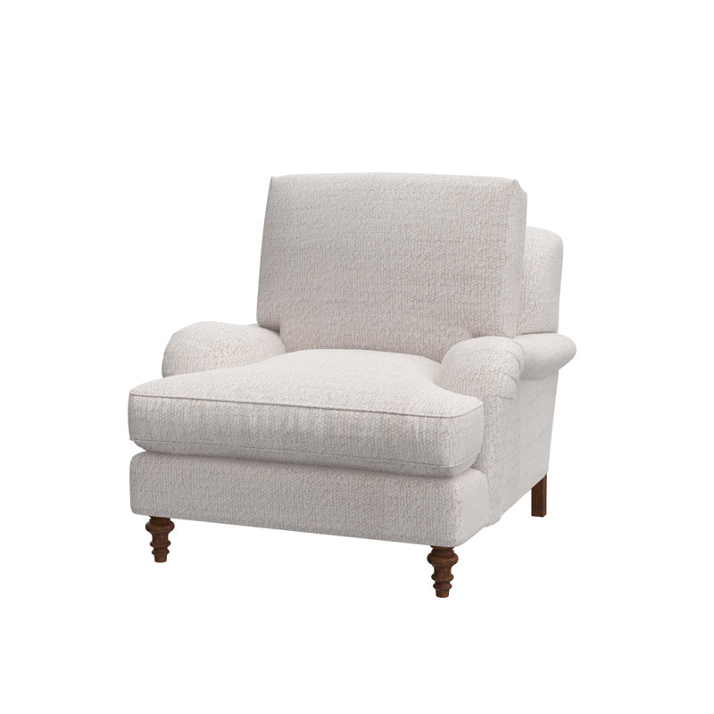 Lotta Accent Chair, Merino Pearl (Performance fabric) 1360-91, Expresso