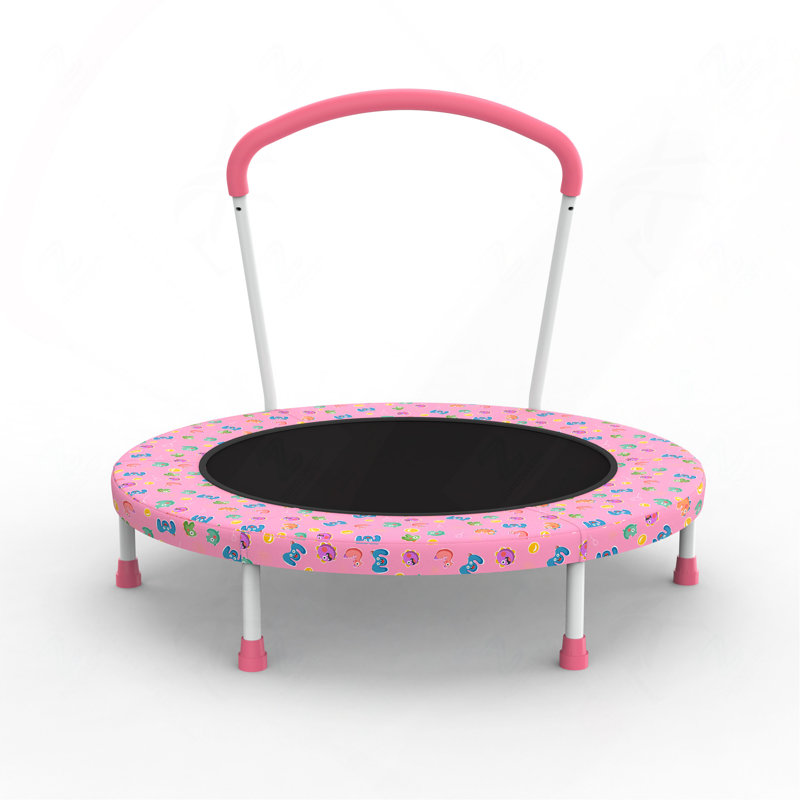Mini trampoline de 91 cm pour tout-petits avec poignée en mousse, pour enfants de 1 à 6 ans, utilisation intérieure et extérieure.