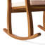 Chaise berçante en acacia avec coussin Brizio