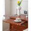 Table de chevet moderne en bois de cerisier de style rétro, avec une disposition de tiroir à plusieurs niveaux, convenant à la chambre à coucher