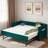 Upholstered Daybed With Trundle, Usb Port And Side Pockets-1062201152