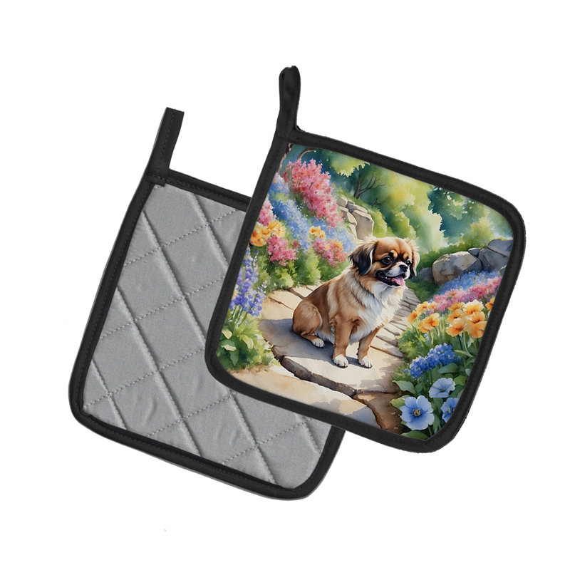 Caroline's Treasures Floral Polyester Potholder Set