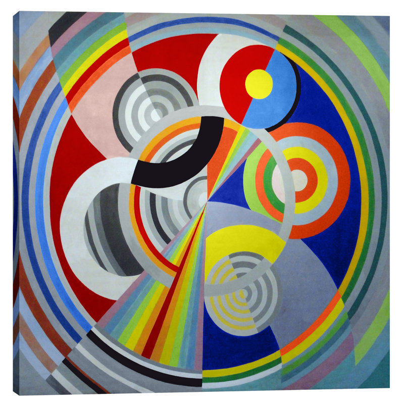 «Rythme n1» par Robert Delaunay, art mural sur toile, H 26 po x l 26 po x P 1,25 po