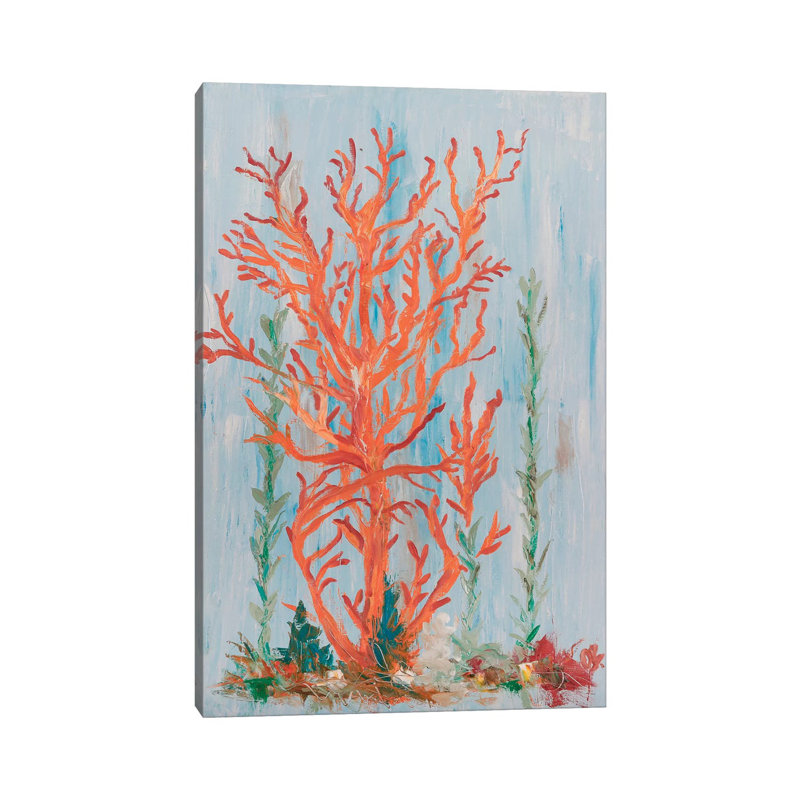 Painterly Coral II by Olivia Brewington - Wrapped Canvas Print, 20.32 cm H x 30.48 cm W