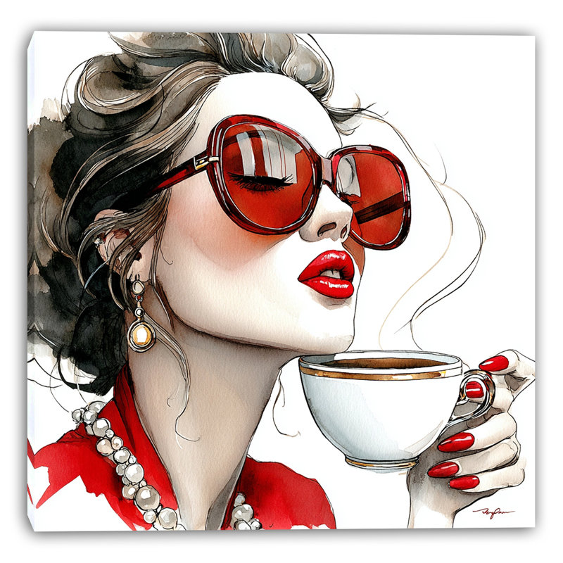Ruby Reflections Wrapped Canvas Wall Art