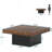 35.4" Farmhouse Square LED Coffee Table