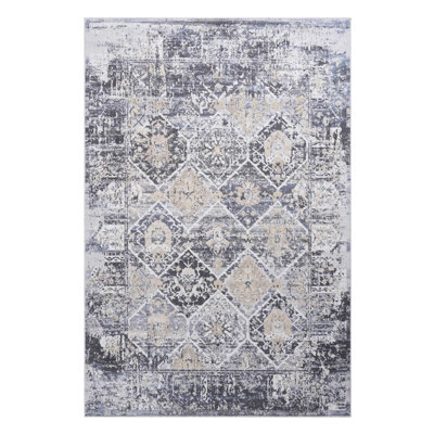 Tapis gris et bleu - Tapis pour chambre d'enfant
