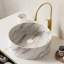 Lavabo vasque rond en céramique 14 "avec motif de pierre Bella-129619057-129619051