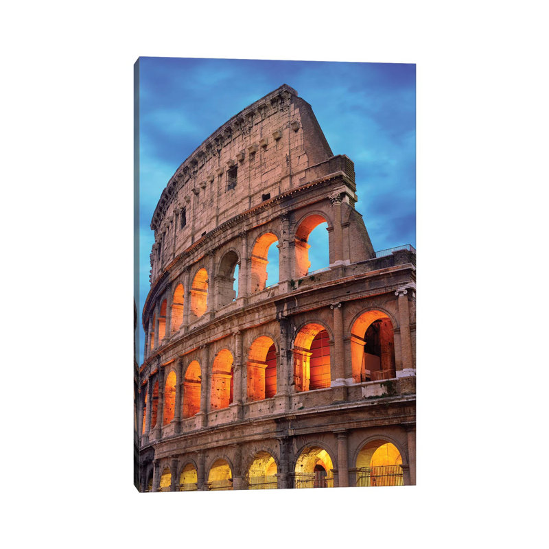 Colosseum at Night II 1 Piece Wrapped Canvas Wall Art, 101.6 cm H x 66.04 cm W x 1.91 cm D