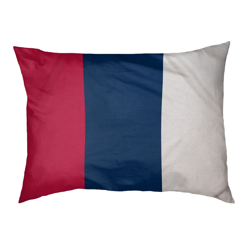 Coussin Arizona, Très grand (l 50 po x P 40 po x H 17 po), Rouge écarlate / bleu marine / blanc