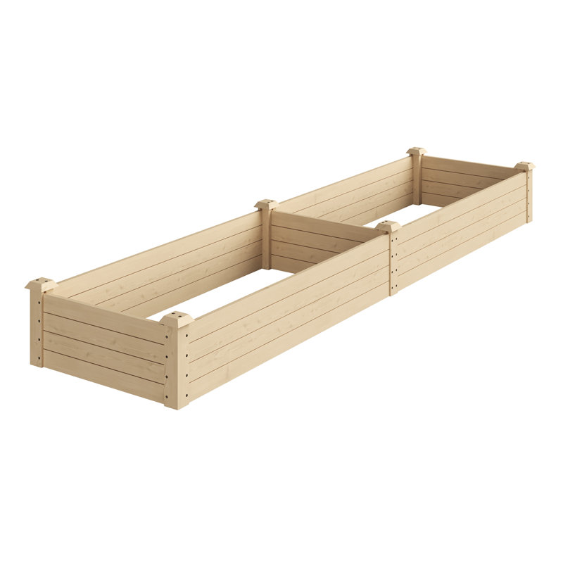 Raised Garden Bed - 8ftx2ft Wood Planter Box with Open Bottom - Easy-to-Assemble Elevated Flower Bed for Vegetables or Plants by Home-Complete